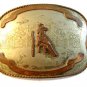 Comstock German Silver Western Rodeo Belt Buckle