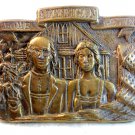 Vintage Solid Brass American Home Grown Belt Buckle