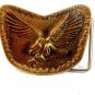 Vintage Handmade American Eagle Belt Buckle by Buckler