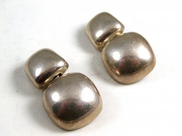 Taxco Mexican Sterling Silver Dangley Pieced Earrings