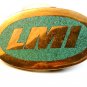 Vintage Solid Brass L.M.I. Belt Buckle by Dyna Buckle, Provo, Utah