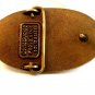 Vintage Solid Brass L.M.I. Belt Buckle by Dyna Buckle, Provo, Utah