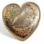 Ladies Cowgirl Western Large Mexican Alpaca Belt Buckle