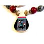Southwest Sterling Silver Turquoise Hematite Inlaid Necklace