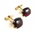 Swank Goldtone & Red Cufflinks 11062013