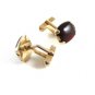 Swank Goldtone & Red Cufflinks 11062013
