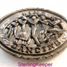 Vintage 1995 EJC Line Dancing Belt Buckle Made in USA