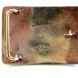 Handcrafted & Signed Silver Tone & Enameled Buck Deer Belt Buckle