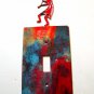 Kokopelli w/ Flute Single Switch Cover Plate by Steel Images Made USA 021915H