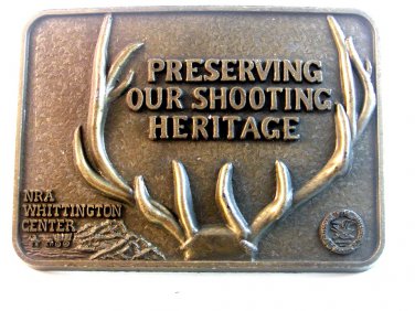 Vintage NRA Preserving Our Shooting Heritage Whittington Center Belt Buckle
