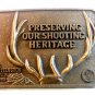 Vintage NRA Preserving Our Shooting Heritage Whittington Center Belt Buckle