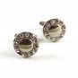 Unmarked Silvertone & Rhinestones Cufflinks 1106201vbv