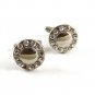 Unmarked Silvertone & Rhinestones Cufflinks 1106201vbv