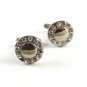 Unmarked Silvertone & Rhinestones Cufflinks 1106201vbv