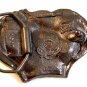 Vintage 1992 Bergamont Running Buck & Doe Deer Belt Buckle