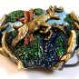 Vintage 1992 Bergamont Running Buck & Doe Deer Belt Buckle