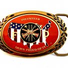 Vintage Volunteer Fireman Damn Proud of It Belt Buckle