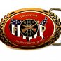 Vintage Volunteer Fireman Damn Proud of It Belt Buckle