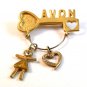 Vintage Avon Key Charm Brooch