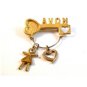 Vintage Avon Key Charm Brooch