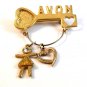 Vintage Avon Key Charm Brooch