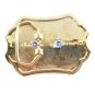 Western Cowboy Rodeo Gold Tone & Red Bowiing Horse Belt Buckle No. 101813
