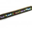 Vintage Brass Italian Ultra Fine Micro Mosaic Bar Pin / Brooch 0104062013cd