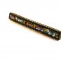 Vintage Brass Italian Ultra Fine Micro Mosaic Bar Pin / Brooch 0104062013cd