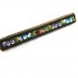 Vintage Brass Italian Ultra Fine Micro Mosaic Bar Pin / Brooch 0104062013cd
