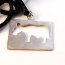 Blaezy Sterling Silver Milk Cow Necklace