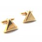 Hickok USA Gold Tone Triangle Cufflinks
