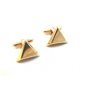 Hickok USA Gold Tone Triangle Cufflinks