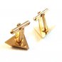 Hickok USA Gold Tone Triangle Cufflinks