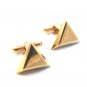 Hickok USA Gold Tone Triangle Cufflinks