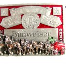 Vintage Enameled Budweister Clydesdales Wagon Belt Buckle 62514