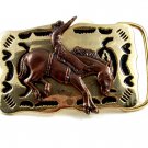 Made in USA Gold Tone Cowboy Waving Hand Belt Buckle #101813