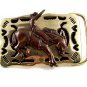 Made in USA Gold Tone Cowboy Waving Hand Belt Buckle #101813