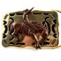 Made in USA Gold Tone Cowboy Waving Hand Belt Buckle #101813