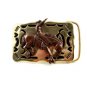 Made in USA Gold Tone Cowboy Waving Hand Belt Buckle #101813