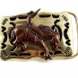 Made in USA Gold Tone Cowboy Waving Hand Belt Buckle #101813