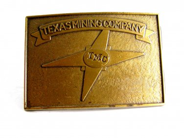 Vintage TMC Texas Mining Company Belt Buckle 12022013