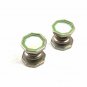 Art Deco Silvertone Mother Pearl Green Cufflinks by KUM-A-PART 103114