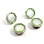 Art Deco Silvertone Mother Pearl Green Cufflinks by KUM-A-PART 103114