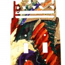 3 Cowboys on Fence Double Light Switch Cover Plate by Lazart USA 51215