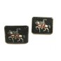 True Vintage Silvertone Knight On Horse Cufflinks Unmarked 110614