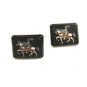 True Vintage Silvertone Knight On Horse Cufflinks Unmarked 110614