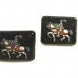 True Vintage Silvertone Knight On Horse Cufflinks Unmarked 110614