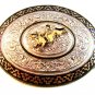 Vintage Bull Rider Western Cowboy Rodeo Belt Buckle by Marcus  Monterrey Mexico