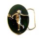 Vintage Tennis Player Belt Buckle