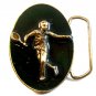 Vintage Tennis Player Belt Buckle
